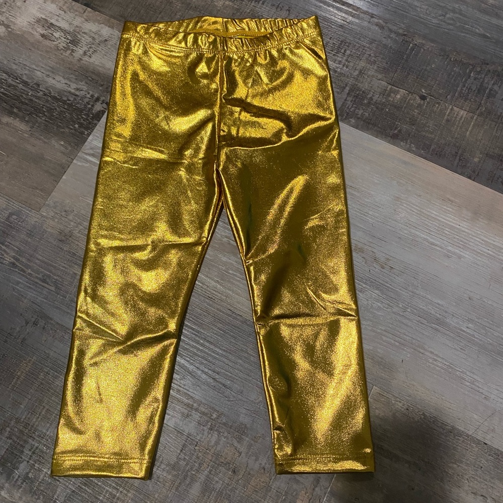 Shimmering Gold Kids Leggings